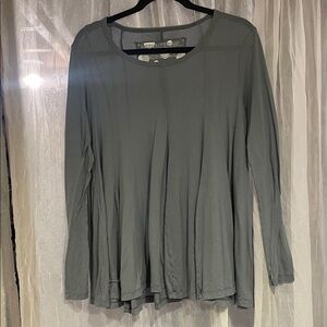 Elegant Slate Blue Long Sleeve Women's Tee